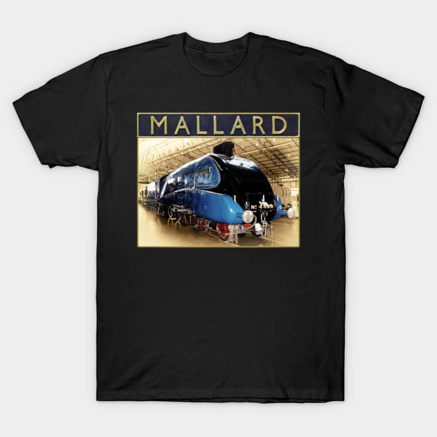 LNER A4 Mallard and Nameplate T-Shirt by SteveHClark